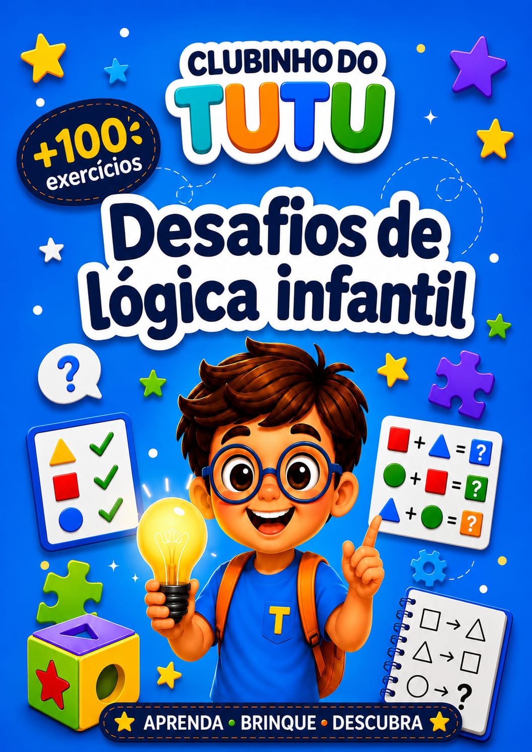 Capa do futuro e-book Desafios de lógica infantil
