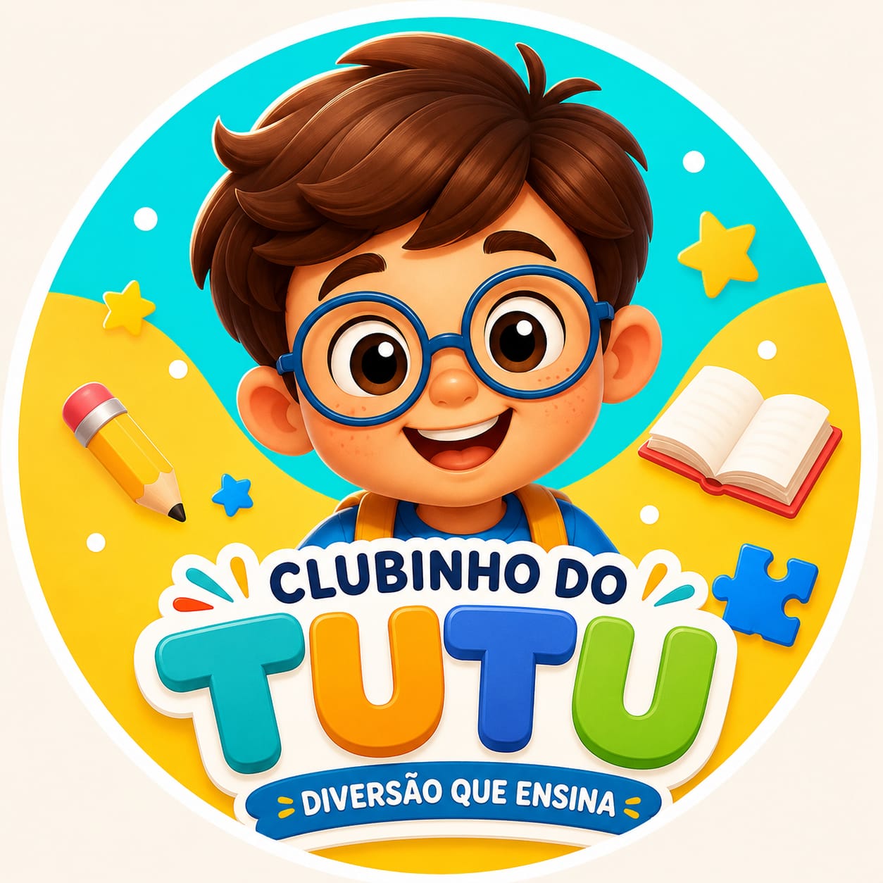 Personagem do Clubinho do Tutu com materiais escolares